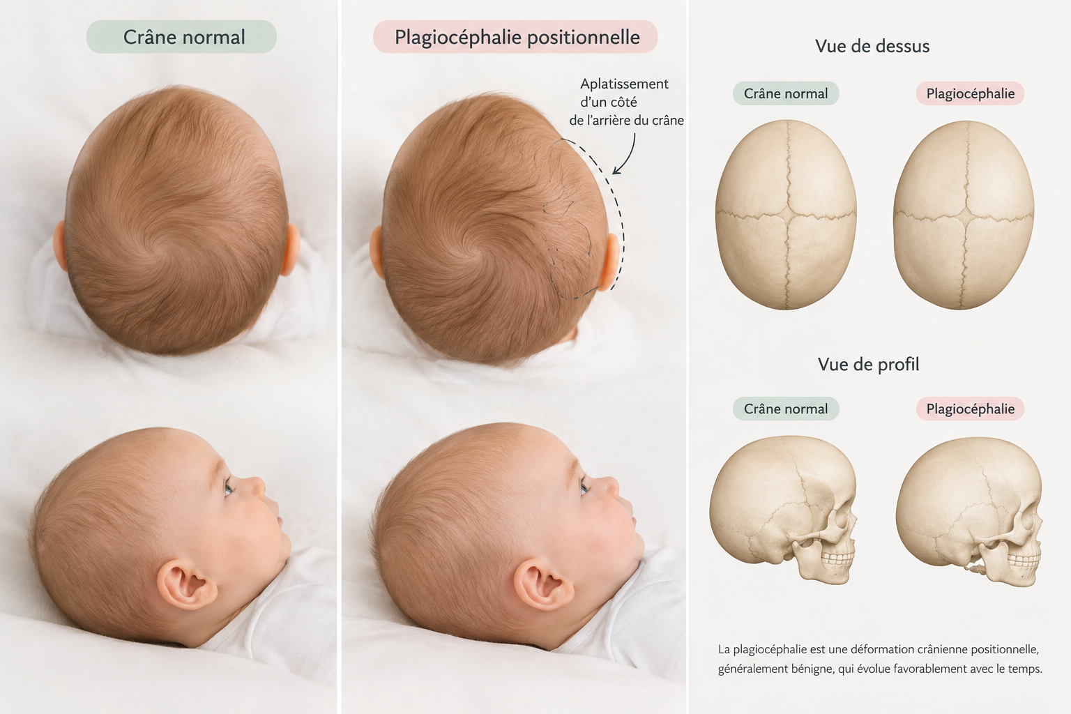 Plagiocéphalie du nourrisson : peut-on agir sur la tête plate ?