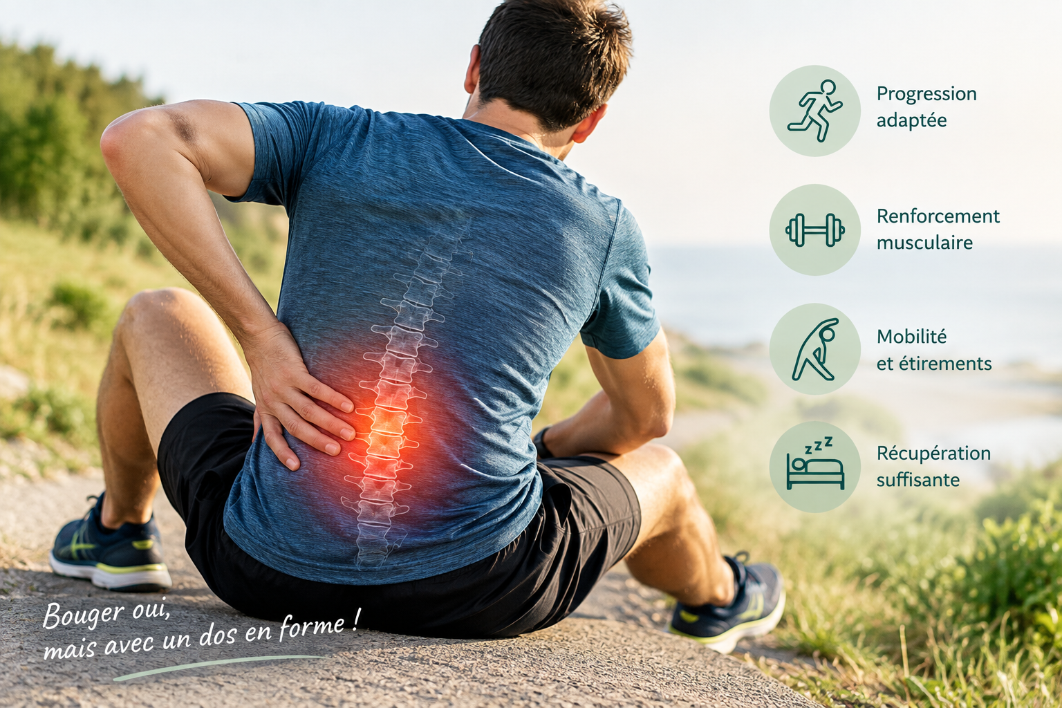 Douleur lombaire : faut-il arrêter le sport quand on a mal au dos ?