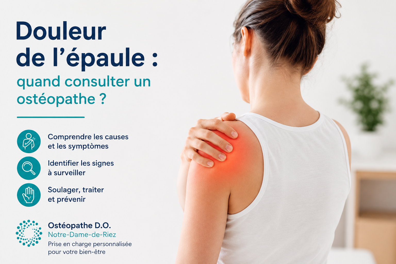 Douleur de l'épaule : quand consulter un ostéopathe à Notre-Dame-de-Riez ?